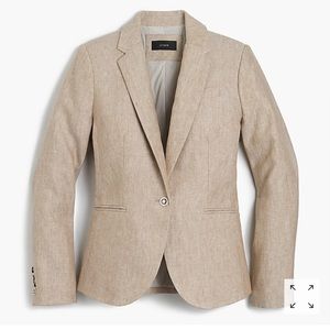 NWT J. Crew Tan Linen Campbell Blazer